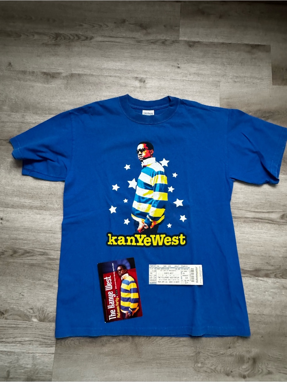 RARE Original Kayne West Concert Tee with Ticket and After Party Flyer